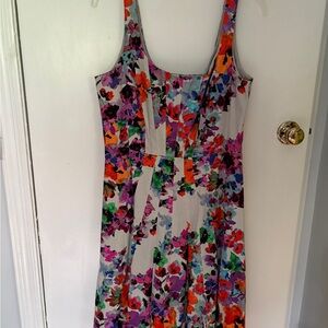 Nine West Colorful Floral Midi Dress
